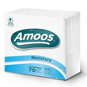 Guardanapos 30x30 1Fl Branco Amoos 70un - Image 1