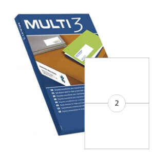 Etiquetas A4 2 p/Folha 210x148 100Folhas