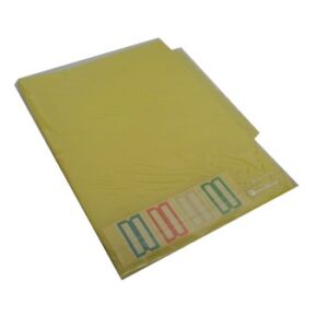 Dossier Plastico com 4 Separadores Pack 10un - Amarelo