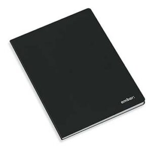Caderno Agrafado Capa Preta A4 Quadriculado