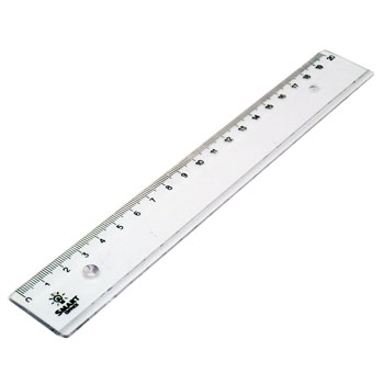 Regua 20cm Plastico Cristal Smartd