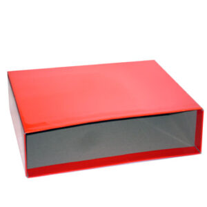 Caixa p/Pasta  L80  Liso Vermelho