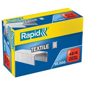 Agrafos 43/6 Textil Rapid Cx10000