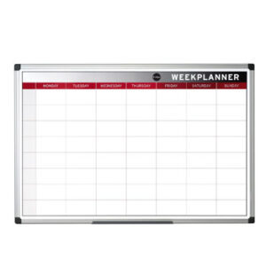 Quadro Branco 90x60cm Magnetico c/ Plano Semanal