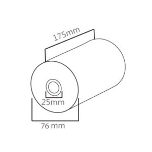 Rolo Papel Termico 76x175x25 - 1un - Image 1