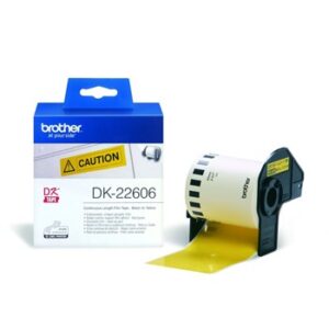 Rolo de película contínua Autocolante (Amarelo) 62mmx15,24mts - Image 1
