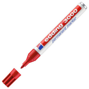 Marcador Permanente Grosso Vermelho 1,5-3mm Edding