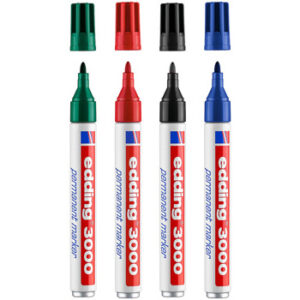 Marcador Grosso Edding 3000 Blister 4 cores