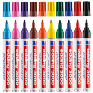 Marcador Grosso Edding 3000 Blister 10 Cores