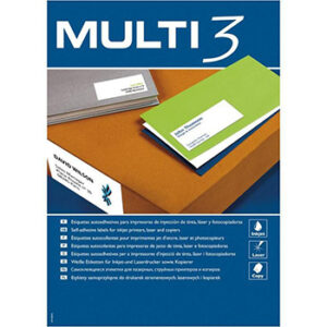 Etiquetas 63,5x38,1 Multi3 100 Folhas 2100