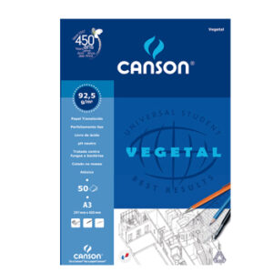 Papel Vegetal A3 90g Canson Bloco 24 Folhas